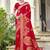 Sangam prints red silk woven work festival saree