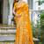 Sangam prints mustard silk woven work festival saree