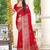 Sangam prints red silk woven work festival saree