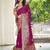 Sangam prints magenta silk woven work festival saree