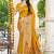 Sangam prints mustard silk woven work festival saree