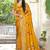 Sangam prints mustard silk woven work festival saree