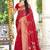 Sangam prints red silk woven work festival saree