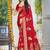 Sangam prints red silk woven work festival saree