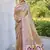 Sangam prints beige silk woven work festival saree