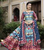 Wedding designer multi soft dola silk anarkali suit with dupatta