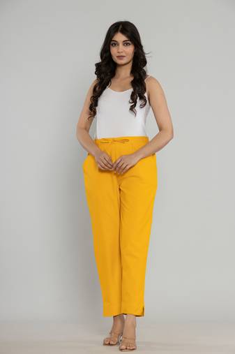 Cotton Yellow Dyed pant