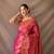 Pink pure patola silk saree and unstitched blouse piece