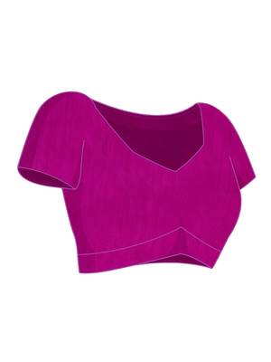 Purple pure soft kanchivaram paithani silk saree and unstitched blouse piece 4