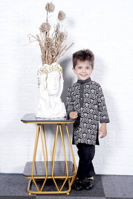 Black Printed Kurta pant 1