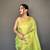 Light green tissue silk saree with unstitched blouse piece
