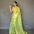 Light green tissue silk saree with unstitched blouse piece