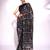 Black georgette embroidery sequance work saree with unstitched blouse piece