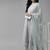 hand embroidered grey georgette lucknowi chikankari unstitched suit piece 
