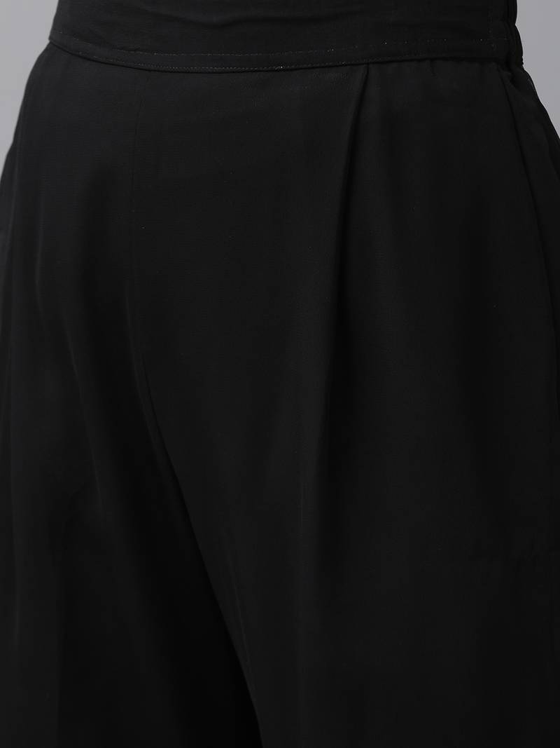 hand embroidered black georgette lucknowi chikankari unstitched suit piece 