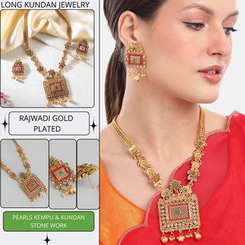 Matte gold plated multi color kempu kundan gemstone-studded necklace jewelry set 3