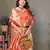 Gold Flowy Viscose Silk Saree