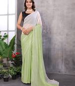 Ready To Wear Light Green Silk Saree With Jari Weaving Saree With Blouse