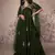 Mehendi green embroidered fancy anarkali suit with dupatta