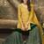 Yellow georgette semi stitched salwar suit with dupatta