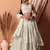 White Sequins With Thread Embroidered Georgette Indian Dress Lehenga Designs