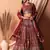  Maroon Thread With Sequins Embroidered Georgette Indian  Lehenga Dress
