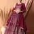 Dark Pink Sequins And Thread Embroidered Georgette Indian Lehenga Dress