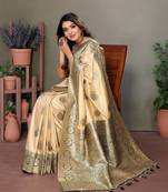 Green Flowy Viscose Silk Saree