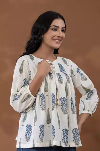  cotton printed top