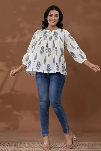  cotton printed top