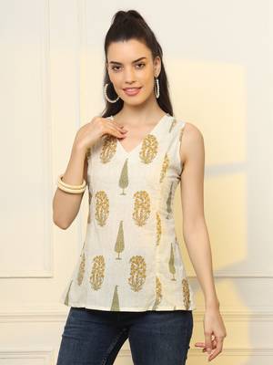  mustard cotton sleeveless boxy top 5