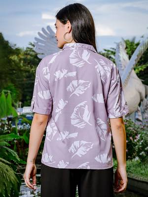  purple liva collar shirt style top 3