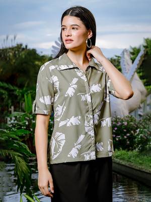  green liva collaredshirt style top 2
