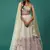 white digital printed georgette lehenga set choli with dupatta