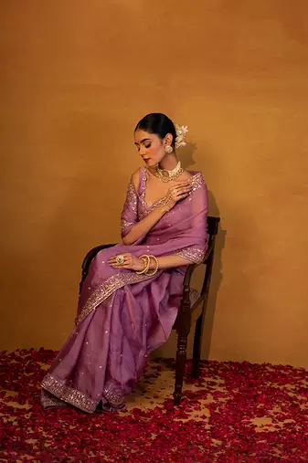 Lavinder organza saree