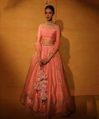 Blush Pink Embroiderd Lehenga Set. 1