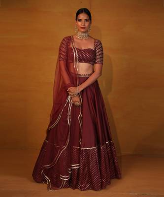 Burnt Henna Embellished Lehenga Set 1