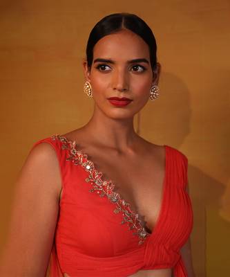 Coral Embellished Lehenga Set 2