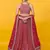  red sequins georgette lehenga set choli with dupatta