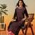 Hand embroidered black cotton lucknowi chikankari straight kurta