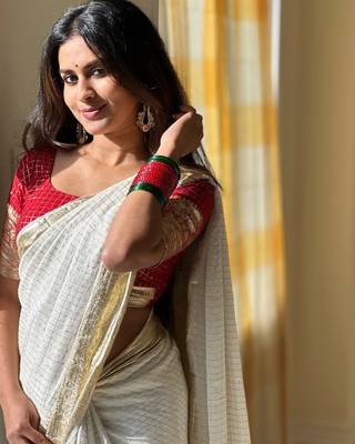 Viscose Georgette Weaving cheks Jacquard Saree     2
