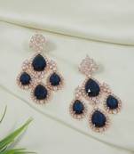 stylish latest fashion rose gold plated cubic zirconia american diamoand stud earrings for women
