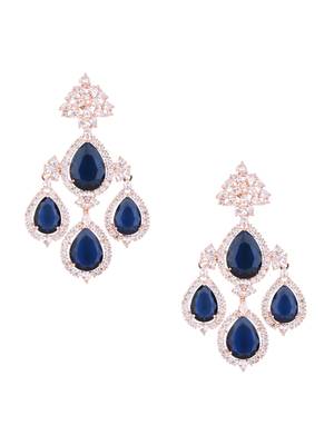 stylish latest fashion rose gold plated cubic zirconia american diamoand stud earrings for women 2