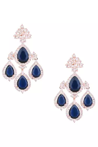 stylish latest fashion rose gold plated cubic zirconia american diamoand stud earrings for women