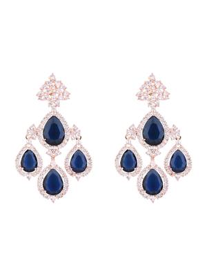 stylish latest fashion rose gold plated cubic zirconia american diamoand stud earrings for women 3