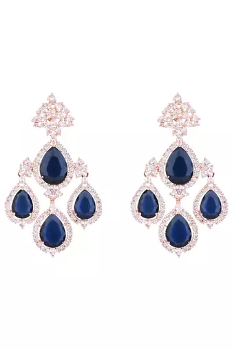 stylish latest fashion rose gold plated cubic zirconia american diamoand stud earrings for women