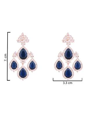 stylish latest fashion rose gold plated cubic zirconia american diamoand stud earrings for women 5