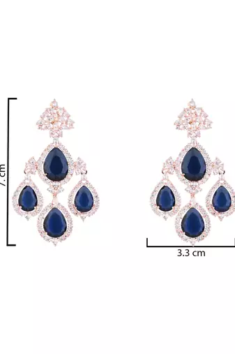 stylish latest fashion rose gold plated cubic zirconia american diamoand stud earrings for women