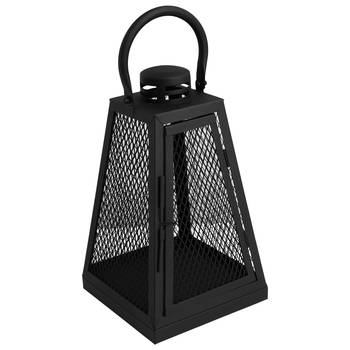 Pride Metal Diwali Candle Holder Lantern for Home Decor (Medium) (Black) (23x23x40 CM) (Pack of 1) 2