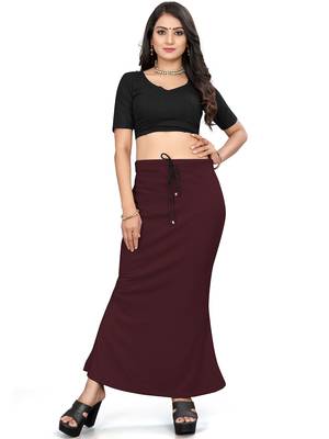 Wine lycra cotton blended shapewear petticoat for saree || skirts for women 1